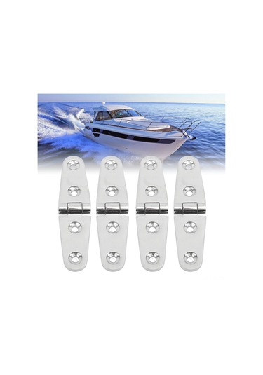 Lemestar 316 Paslanmaz Çelik Gemi Lukuk Menteşesi, 103mmx27mm, Dayanıklı, Kurşun Direnci, Kolay Kurulum, 4 Adet, Yat/fiberglas Yat Uygun