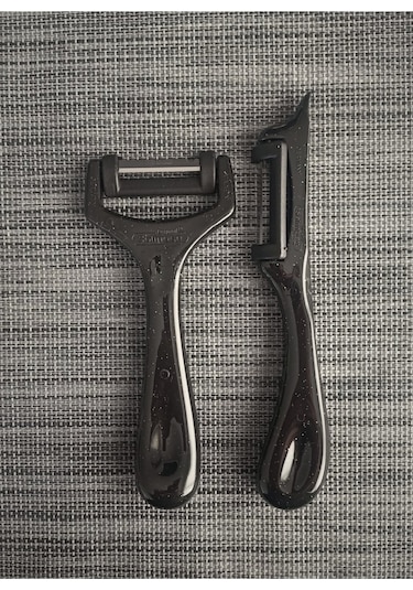 Solingen Yan Ve Düz Soyacak 2'Li Siyah Çok Renkli