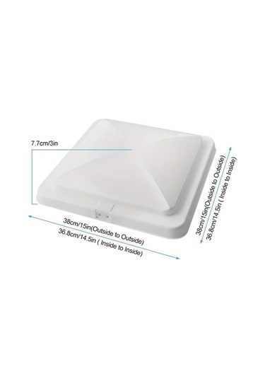 Hightower Beyaz 14" Karavan Çatı Havalandırma Kapağı - Dayanıklı, Rüzgar Ve Su Geçirmez