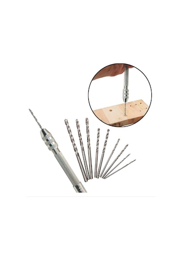 Çift Başlı El Matkabı 6 Adet Hss Matkap Ucu Seti Pim Mengenesi