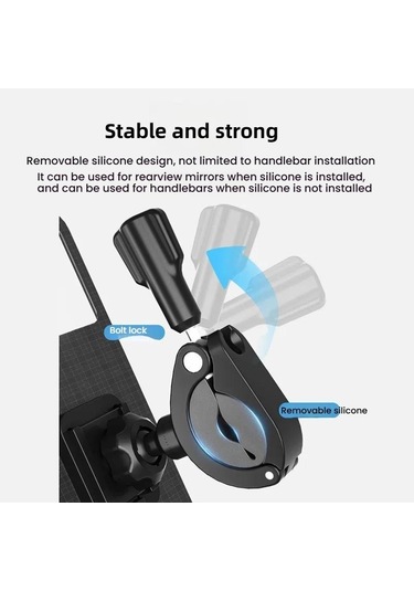 Bisiklet Tutucu Su Geçirmez Kese Çanta Bisiklet Motosiklet Gidon Ayna Telefon Standı Montajı, Boyut: Xl Çok Renkli