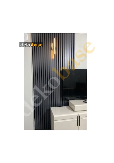 Antrasit 100x270 Cm Yeni Nesil Akustk Ahşap Duvar Paneli