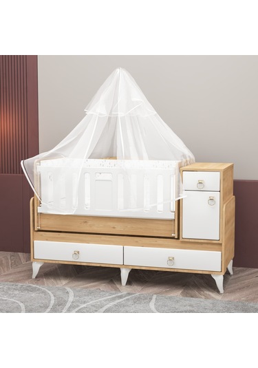 Garaj Home Karmen Uzayan Beşik Aytaşı - Uyku Seti Kombinli Beyaz