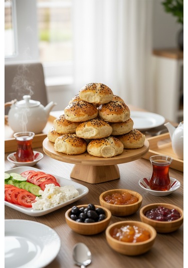 Bambum Fiesta - Ayaklı Dönen Servis Tabağı 33cm