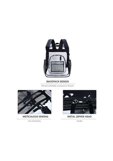 Skycity Şeffaf Pvc Materyalli Su Geçirmez Gezgin Çift Omuzlu Büyük Kapasiteli Sırt Çantası Mor Mor