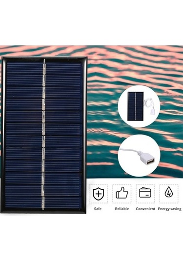 Trendooze 1w 6v Mini Güneş Paneli - Su Geçirmez Usb Şarj Güneş Pil