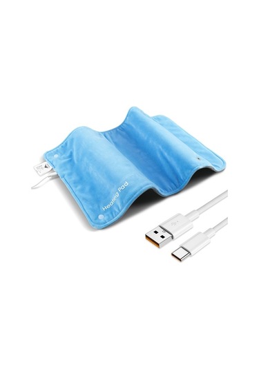 Agoodshop Isıtma Minderi Battaniye Ofis Koltukları Tip C Kablolu Ped Isıtıcı Hızlı Isıtma Elektrikli Sı