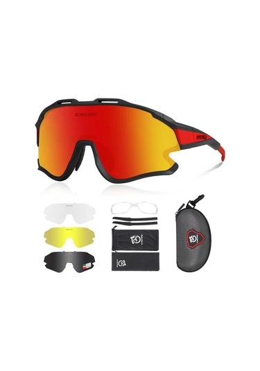 Queshark Polarize Anti-Uv Outdoor 4 Lens Ultra Hafif Spor Motorsi