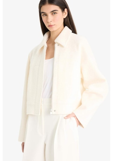 Defacto Regular Fit Polo Yaka Kaşe Mont E8630ax25auer128 Ekru