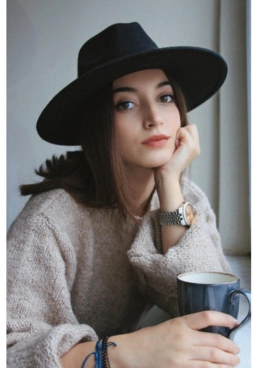 Şapka Fötr Şapka Sert Kovboy Şapkası