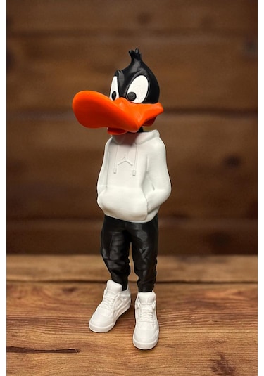 26 C M 3d Baskı Daffy Duck Figürü, Looney Tunes Figür, Çizgi Film Figürü Space Jam - Daffy Duck