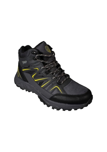 Jump Erkek Siyah Gri Bilekli Waterproff Su Geçirmez Kalın Taban Outdoor Bot Gri