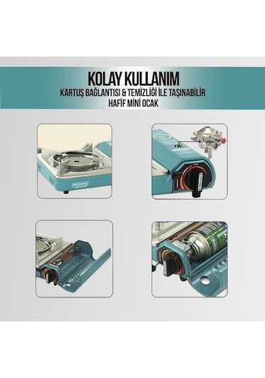 CK-508 Orcamp Seramik Tekli Portatif Kamp Ocak Çok Renkli