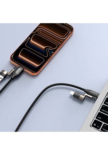 Go Des Gd-uc831 4in1 Pd Çoklu Usb-a + Type-c To Type-c + Lightning Şarj Data Kablosu 65w 1.2m Siyah