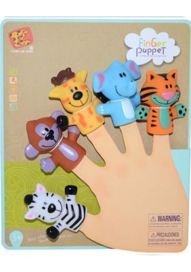 Hayvan Figürlü Parmak Kuklalar Eğitici Çocuk Oyuncak Zeka Gelişti