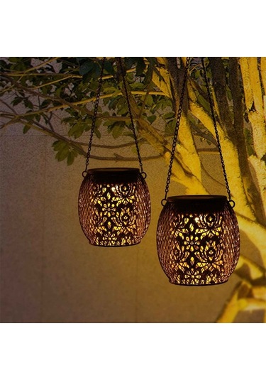 Dancemonkey Solar Bahçe Işıkları 2'li Paket: Ip65 Su Geçirmez Gül Işıkları Gül