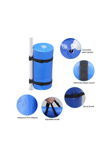 Yifomall Dış Mekan Çadır Sabitleyici 10l Su Torbası - Pvc Klip Ağ Kumaşı - Rüzgar Direnci - Mavi Mavi
