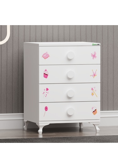 Yıldız 3 Kapaklı Dolap Ve Şifonyer- Prenses