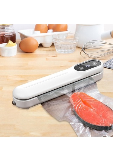 Createtech Vakum Tasarrufu Suntek Paketleyici Mühürleyen Gıda Ekmek Beyaz Ej Beyaz