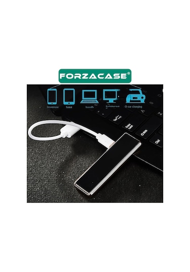 Forzacase Usb Şarjlı Alevsiz Elektronik Tesla Çakmak Fc180 Siyah