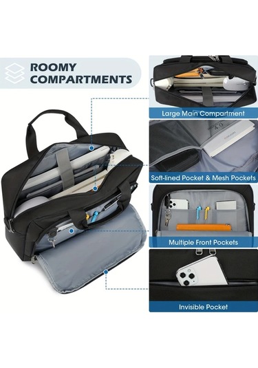 Xuweiwei Nubıly Erkek 15.6 Inç Yüksek Kaliteli Siyah Nylon Dizüstü Bilgisayar Çantası "value":"mavi"