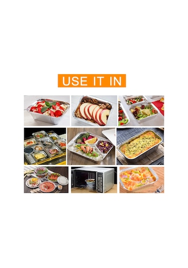 Xindoker 750ml Alüminyum Folyo Kutu, Kapaklı Tek Kullandım, Fırın/grill/ulaşım Uygun, Leakproof, 20 Adet Paket Çok Renkli