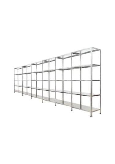 Galvanizraf 5 Katlı 6 Lı Bitişik Galvaniz Arşiv Depo Rafı 43X450 Galvaniz