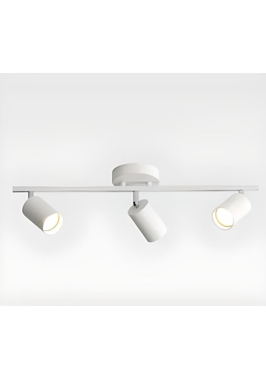 Yaman Beyaz 3lü Spot Ledli Avize Beyaz