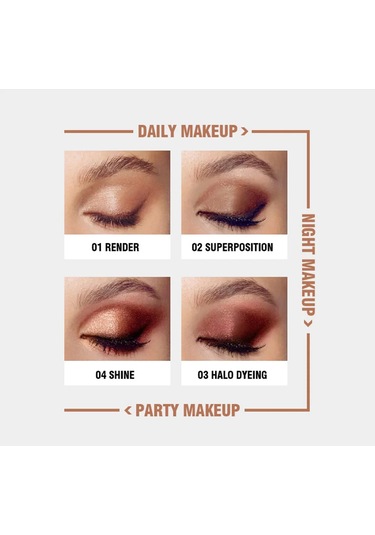 Mod Göz Farı Paleti 9'lu Mat Göz Farı Paleti Parıltılı Göz Farı Makyaj Nude 01 C01