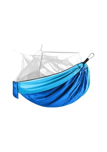 Zsykd Şifreli Sivrisinek Ağlı Hamak - Kamp, Plaj Ve Seyahat İçin - 260x140 Cm Turuncu Kırmızı Gri Mavi - Lacivert Mavi - Lacivert