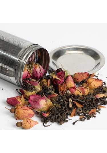 1 Adet Paslanmaz Çelik Çay Demlik Süzgeç Çaydanlık Yeniden Kullanılabilir Örgü Filtre Gümüş