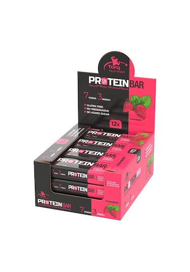 Torq Nutrition Protein Bar Çilekli (12 adet)
