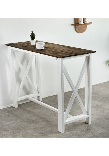 Ahşap Bar Masası Dekoratif Mutfak Masası 5056