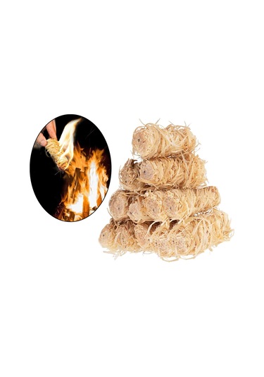 Homyl 12x 100% Ateş Başlatıcılar Şömine Odun 2x5cm Odun Kahverengi