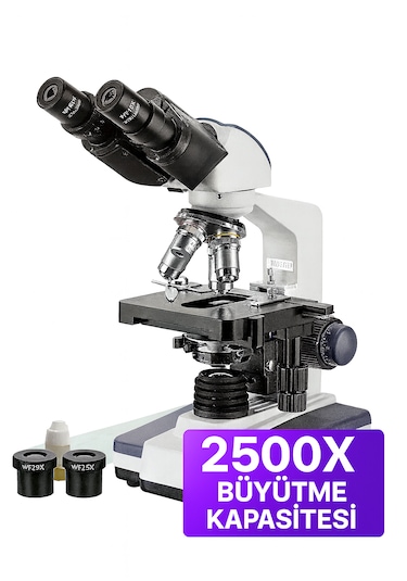 Ultra Net 2500x Mdstech Binoküler Biyolojik Laboratuvar Mikroskobu Profesyonel Kullanım