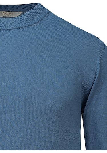 Hatemoğlu İndigo Regular Fit Yarım Balıkçı Yaka Rayon Kazak 2977637 Indigo