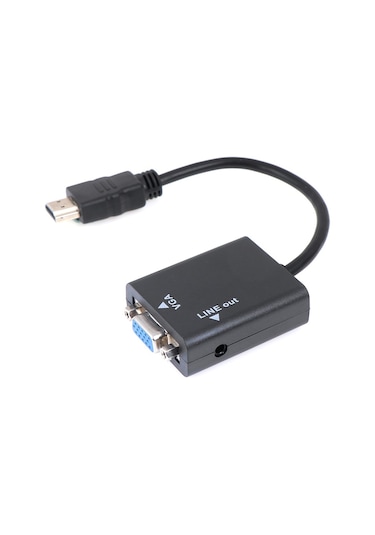 4289 Hdmi To Vga Ses Destekli Monitör Dönüştürücü Kablo Çevirici