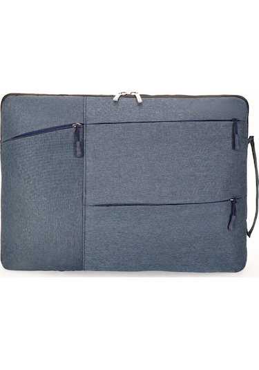 Yuntech01 15.6 İnç Lacivert Bilgisayar İç Çantası - Tablet Korumalı, Çok Fermuarlı, Dayanıklı Malzeme İle İş Ve Yaşam İçin El Çantası Siyah