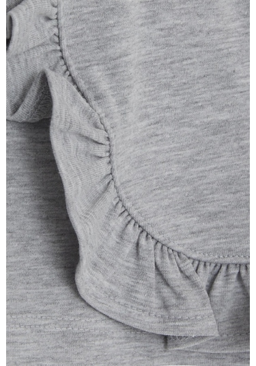 Breeze Kız Çocuk Şort Etek Fiyonklu Fırfırlı 1.5-5 Yaş, Gri Melanj-gri Melanj Gri Melanj