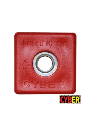 M12 Somunlu Plastik 40x40 İç Tapa (kırmızı)