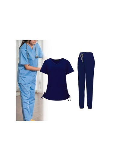 Suntek Magideal Kadın Kese Setleri Hemşire İş Elbisesi Lacivert