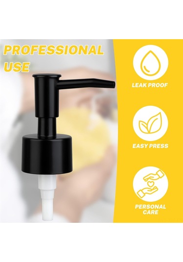 Ximistore9 2 Adet Siyah Sabun Dispenseri Değişim Pompa Kafa - Cam Botlar İçin Uyumlu, Sızıntısız, Ayarlanabilir Boyut, Çok Amaçlı Kullanım Siyah