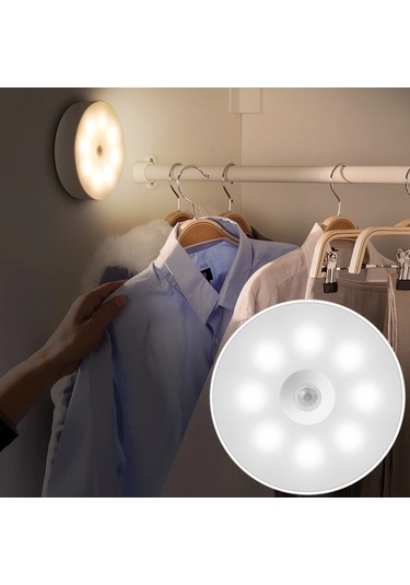 Şarjlı Sensörlü Gece Led Lambası 5365 Çok Renkli