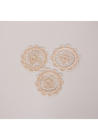 Tığ Örgüsü Dantel 6'lı Bardak Altlığı 10 Cm Diğer