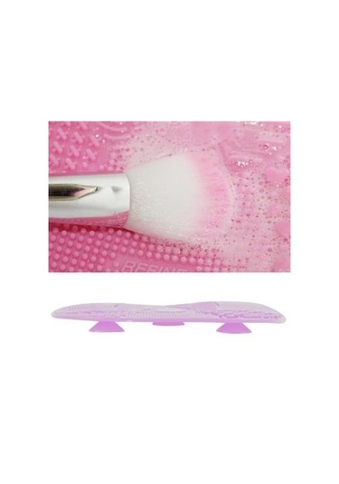 Pratik Kolay Makyaj Fırçası Temizleme Matı Aparatı Aleti Küçük Çok Renkli