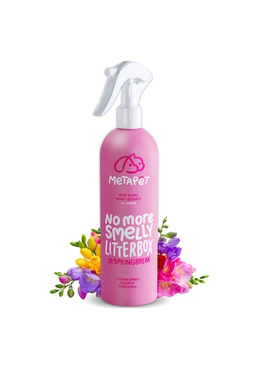 Metapet Kedi Kumu Tuvaleti Koku Giderici Doğal Bahar Parfümü Spreyi 400 ML