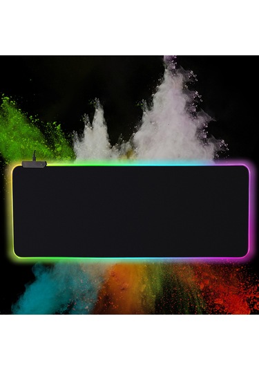 Ruicoo Rgb Aydınlatmalı Büyük Boy Oyun Mouse Pad - Usb Bağlantılı, 8 Işık Efekti, Kaymaz Taban