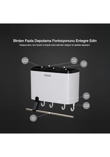 Ecoco Duvara Yapışkanlı Çatal Kaşık Bıçak Mutfak Düzenleyici