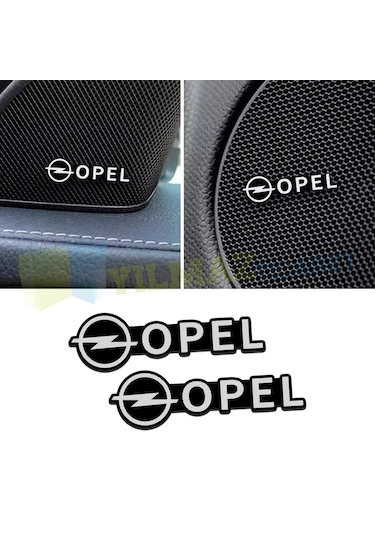 Opel Logo Hoparlör Sticker Arma Amblem Metal Yapışkanlı 2 Adet