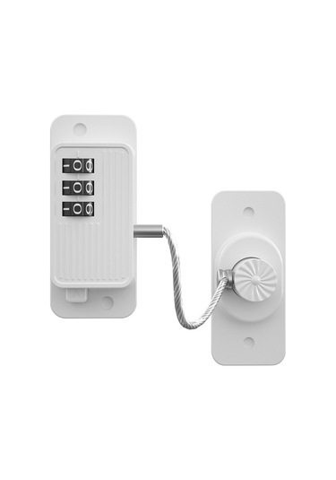 Sones Çocuk Pencere Güvenlik Kilidi Sınırlı Konumlandırma Şifresi Buzdolabı Kilidi Beyaz